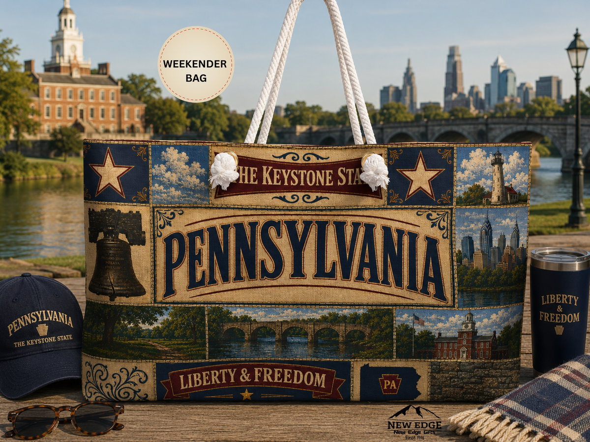 Pennsylvania Weekender Bag — Keystone State Liberty & Freedom Travel Tote