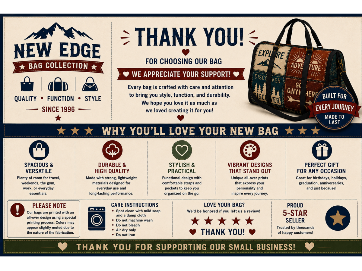 South Carolina Weekender Bag Palmetto State Faux Patchwork Travel Tote Charleston Coastal Lighthouse Beach Souvenir Gift