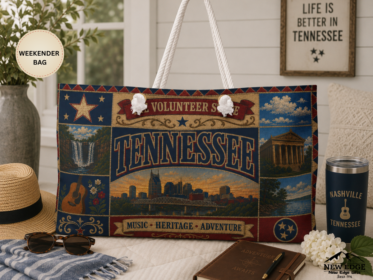 Tennessee Weekender Bag — Vintage Music & Heritage Travel Tote