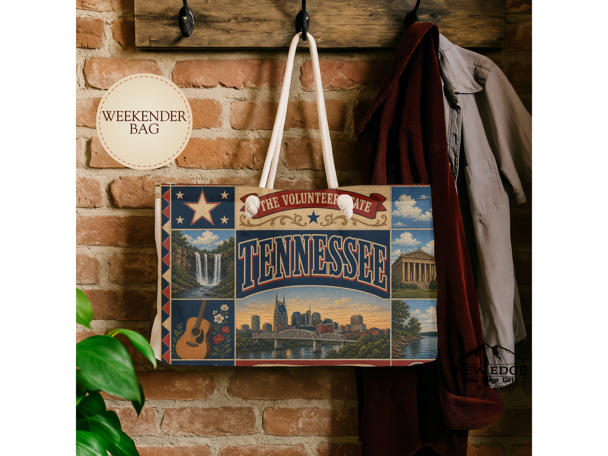 Tennessee Weekender Bag — Vintage Music & Heritage Travel Tote