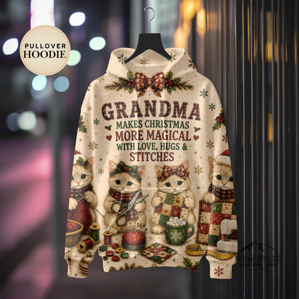 Grandma Makes Christmas More Magical hoodie | All-Over Print Grandma Sweater Design