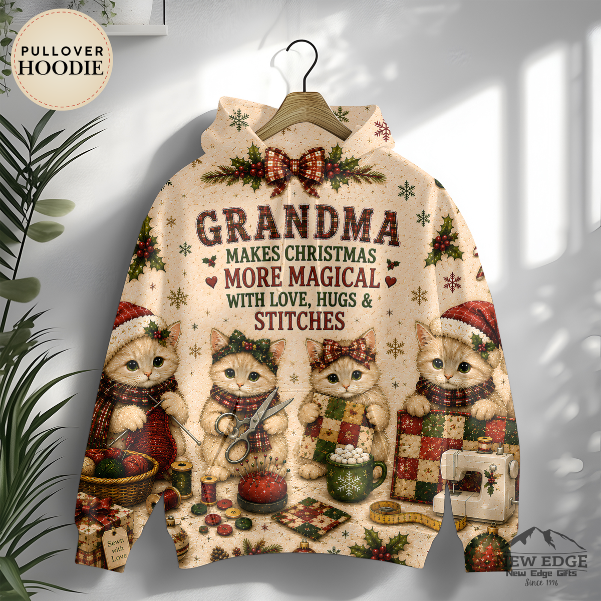 Grandma Makes Christmas More Magical hoodie | All-Over Print Grandma Sweater Design