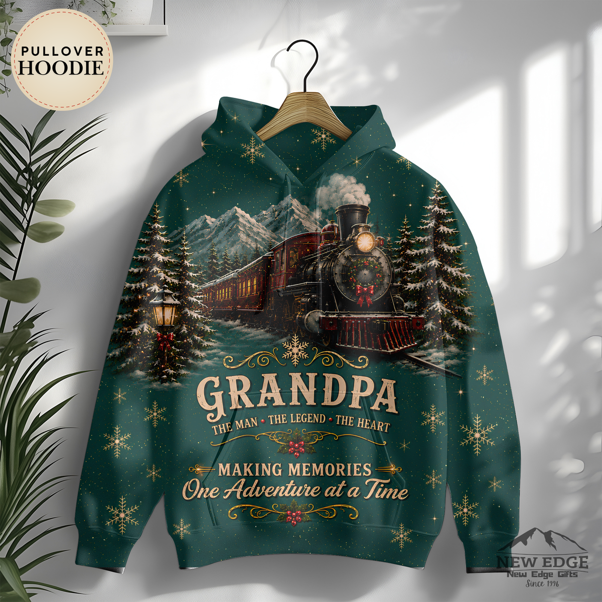 Grandpa Train Scene Hoodie | Making Memories One Adventure at a Time