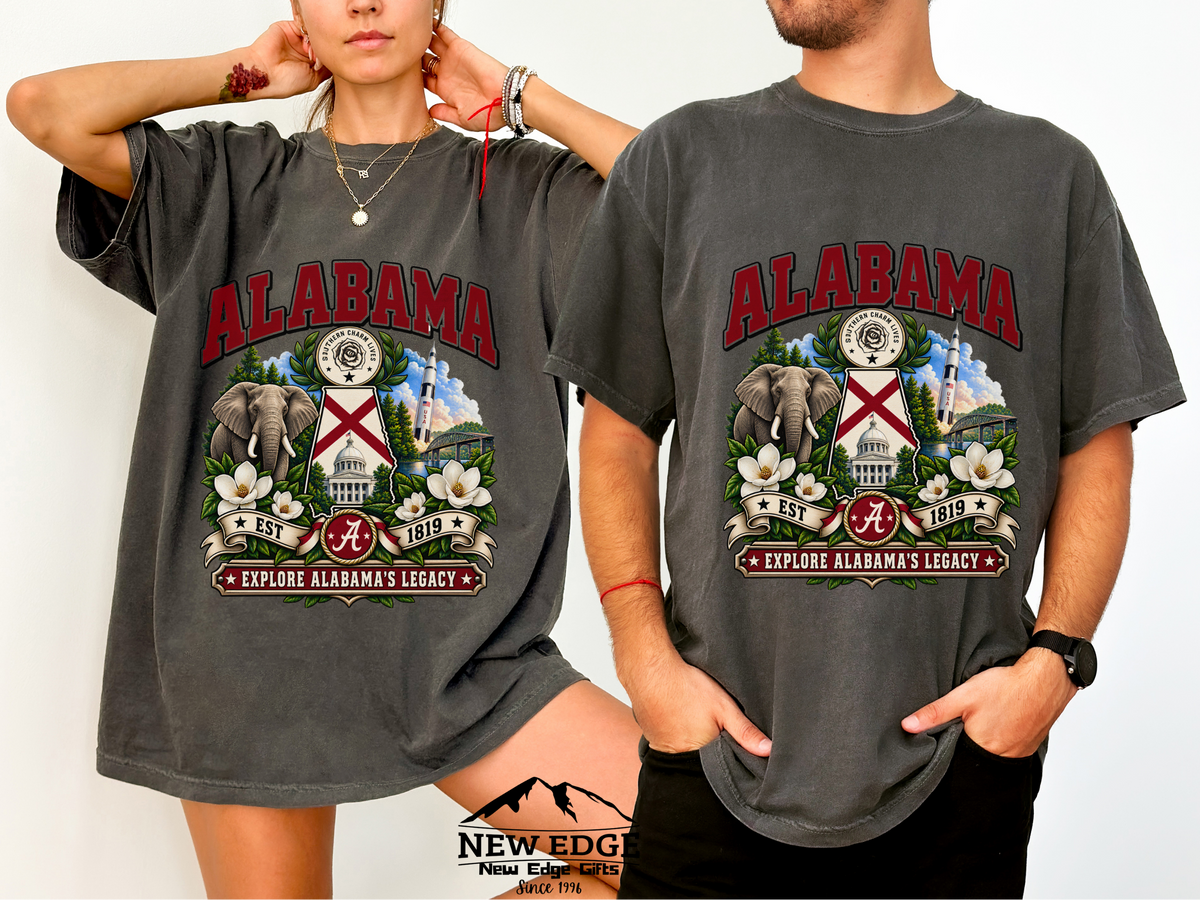 Alabama Southern Charm Comfort Colors T-Shirt, Vintage State Landmark Heritage Tee, Alabama State Pride Shirt