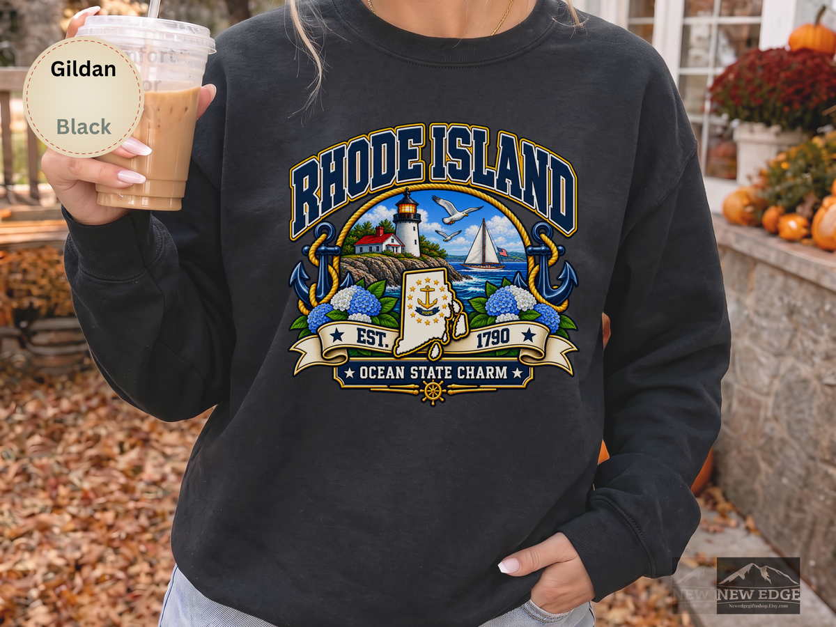 North Carolina Southern Charm Sweatshirt, Blue Ridge Mountains Lighthouse State Pride Gildan 18000 Crewneck