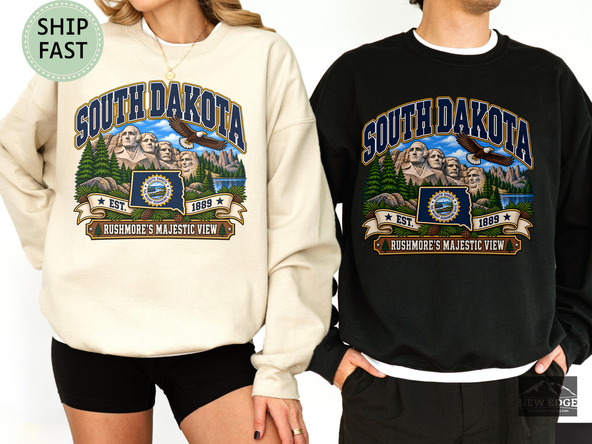 South Carolina Palmetto State Sweatshirt, Coastal Lighthouse Sunset Gildan 18000 Crewneck, Southern State Pride