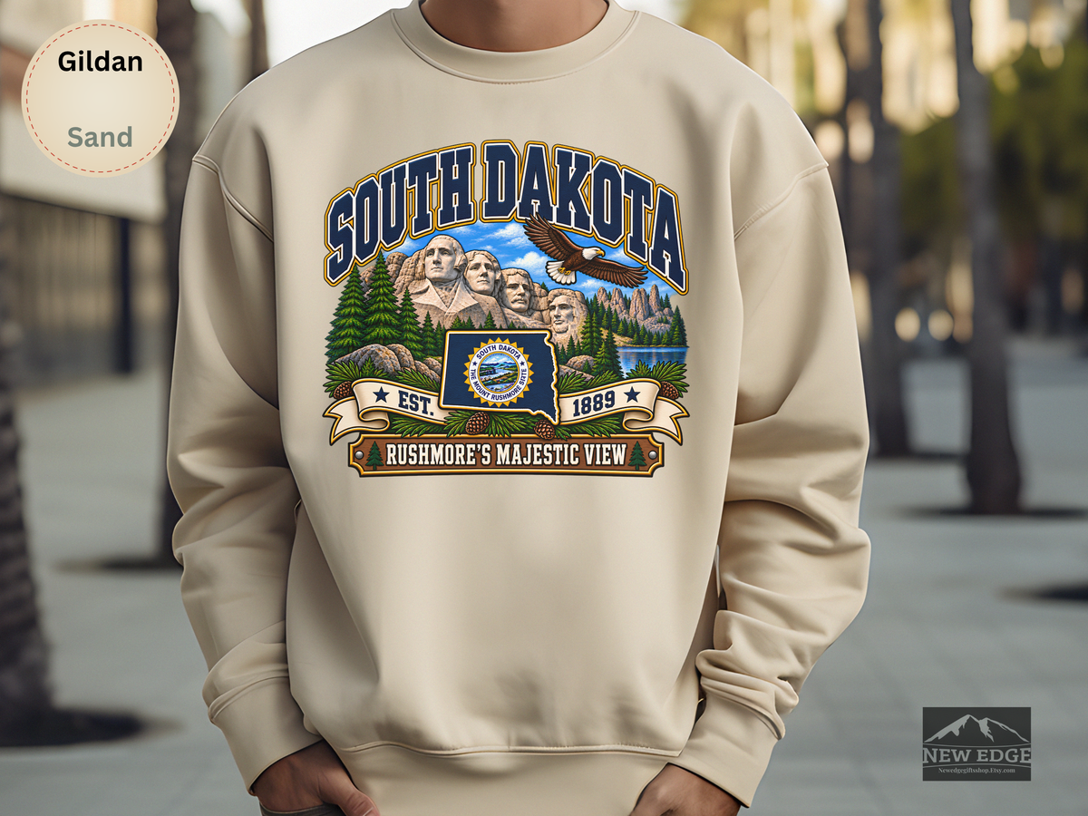 South Carolina Palmetto State Sweatshirt, Coastal Lighthouse Sunset Gildan 18000 Crewneck, Southern State Pride