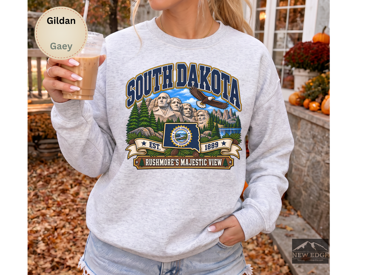 South Carolina Palmetto State Sweatshirt, Coastal Lighthouse Sunset Gildan 18000 Crewneck, Southern State Pride