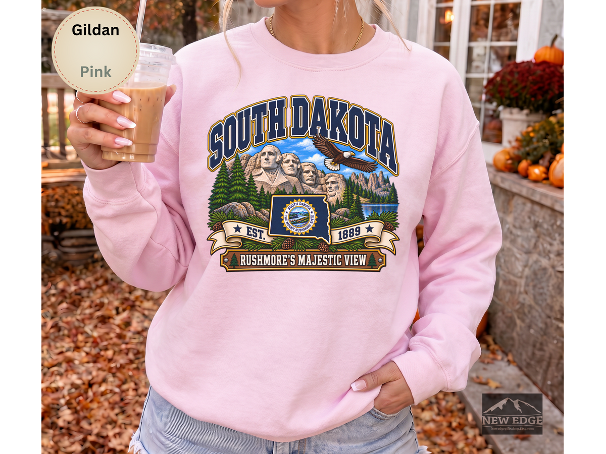 South Carolina Palmetto State Sweatshirt, Coastal Lighthouse Sunset Gildan 18000 Crewneck, Southern State Pride