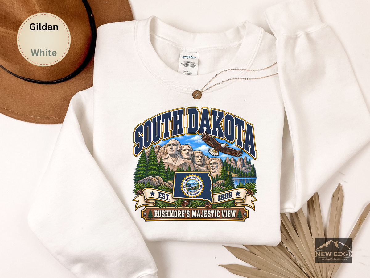 South Carolina Palmetto State Sweatshirt, Coastal Lighthouse Sunset Gildan 18000 Crewneck, Southern State Pride
