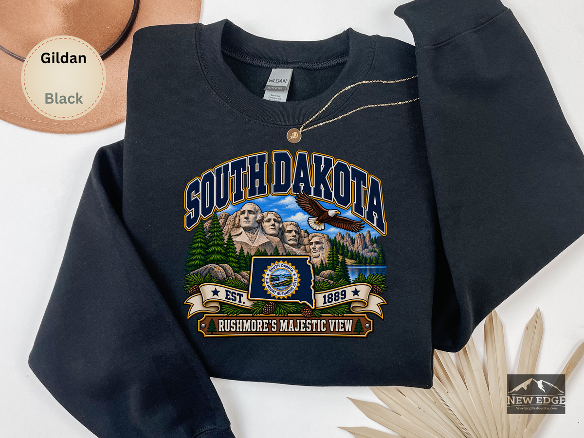 South Carolina Palmetto State Sweatshirt, Coastal Lighthouse Sunset Gildan 18000 Crewneck, Southern State Pride