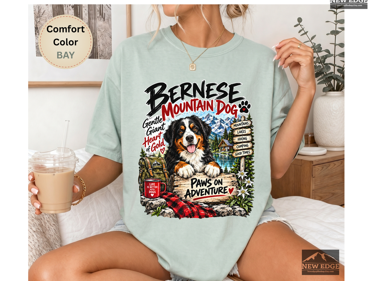 Bernese Mountain Dog Gentle Giant Heart of Gold Comfort Colors T-Shirt
