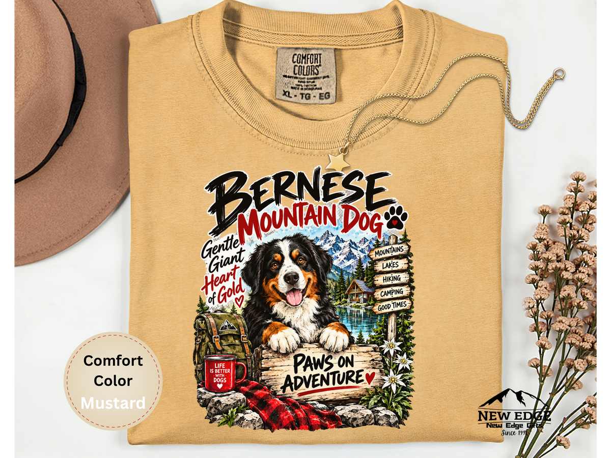 Bernese Mountain Dog Gentle Giant Heart of Gold Comfort Colors T-Shirt
