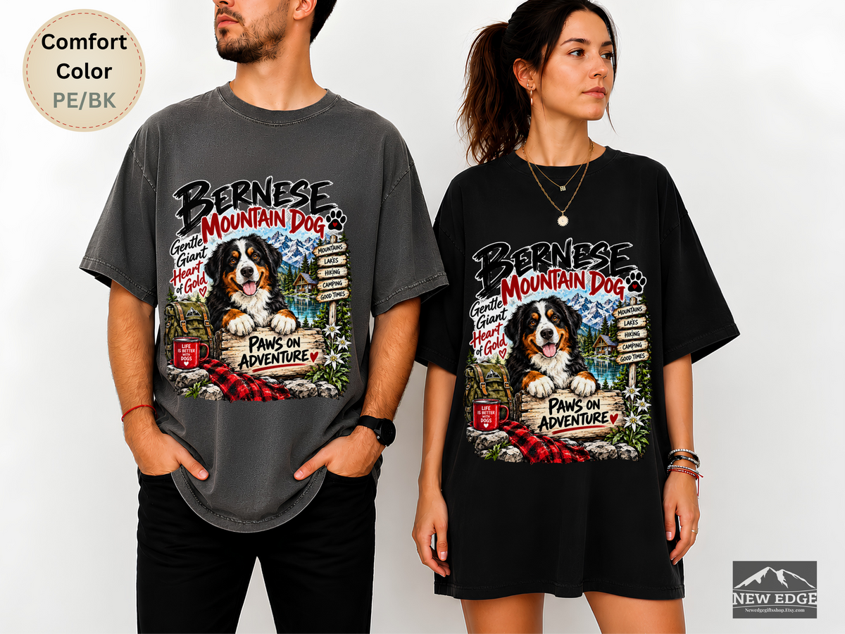 Bernese Mountain Dog Gentle Giant Heart of Gold Comfort Colors T-Shirt