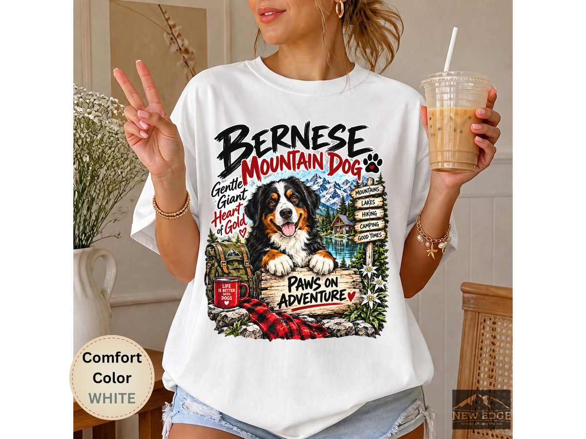 Bernese Mountain Dog Gentle Giant Heart of Gold Comfort Colors T-Shirt