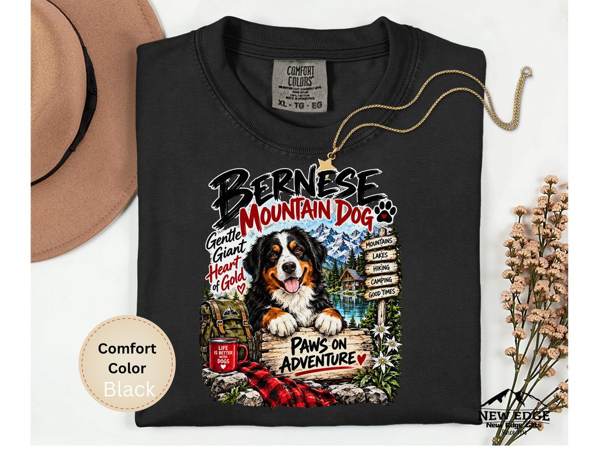 Bernese Mountain Dog Gentle Giant Heart of Gold Comfort Colors T-Shirt