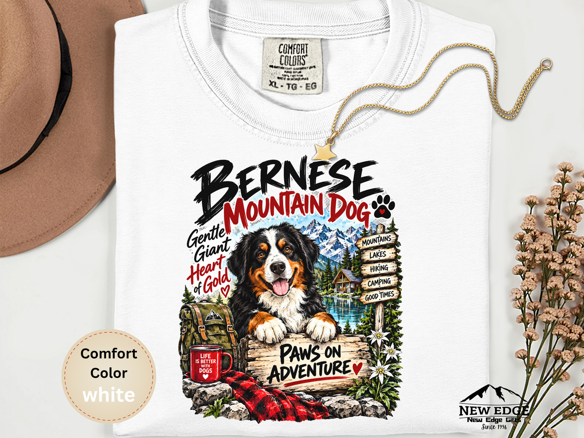 Bernese Mountain Dog Gentle Giant Heart of Gold Comfort Colors T-Shirt