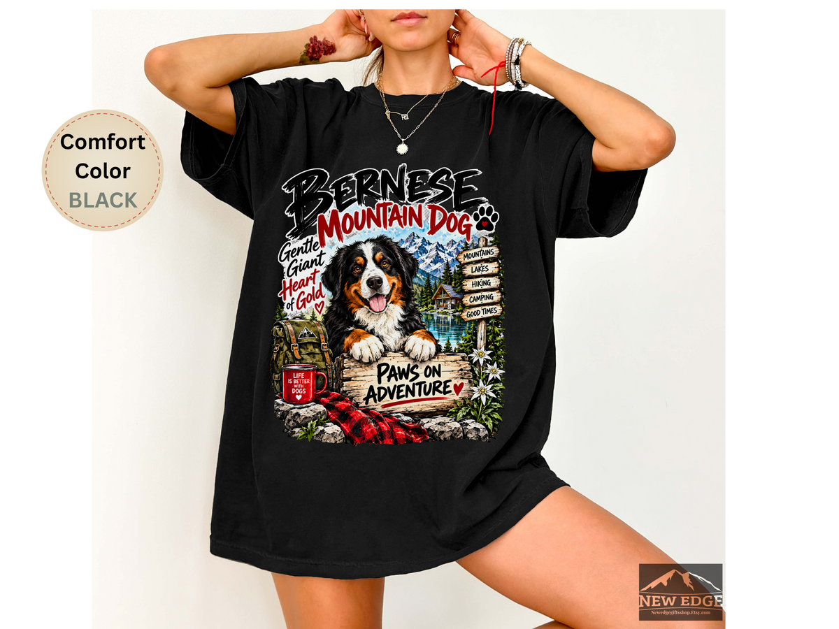 Bernese Mountain Dog Gentle Giant Heart of Gold Comfort Colors T-Shirt