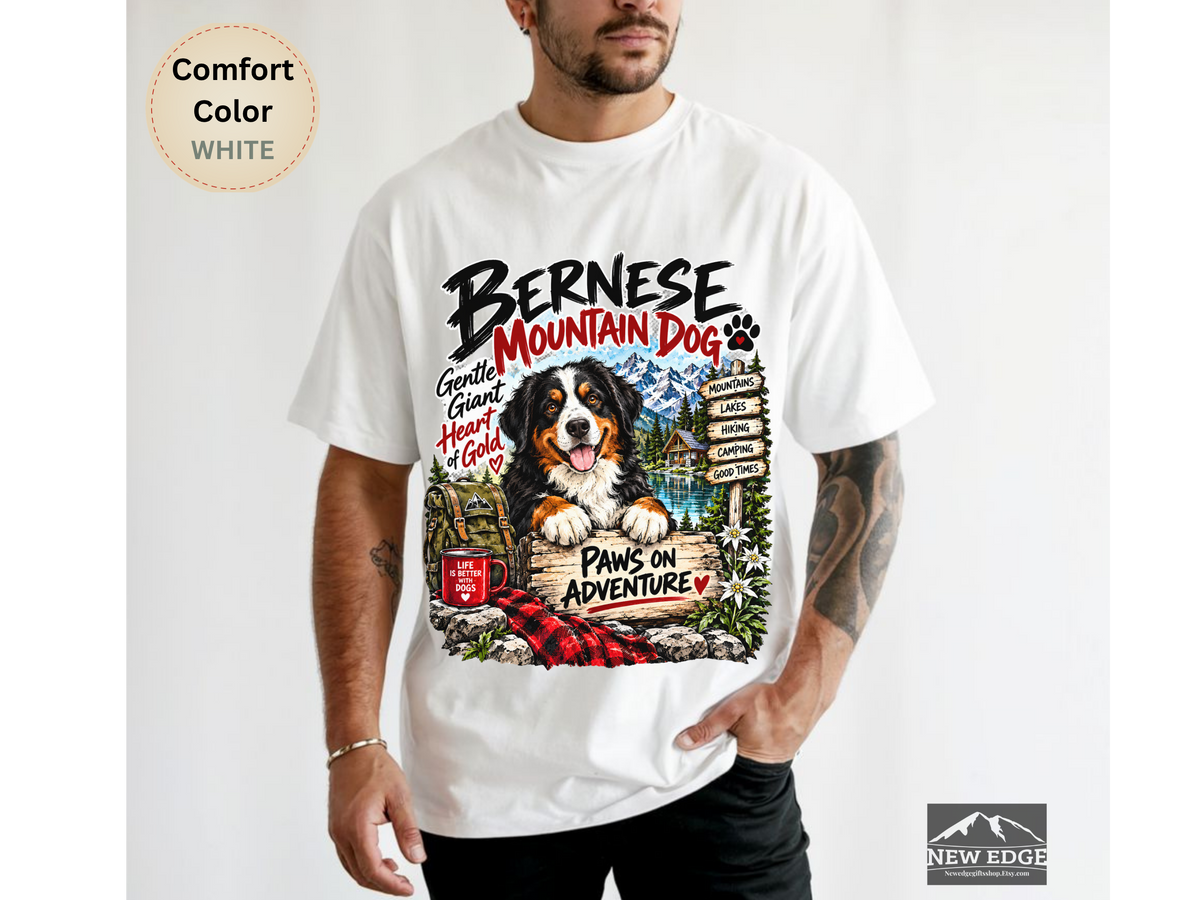 Bernese Mountain Dog Gentle Giant Heart of Gold Comfort Colors T-Shirt