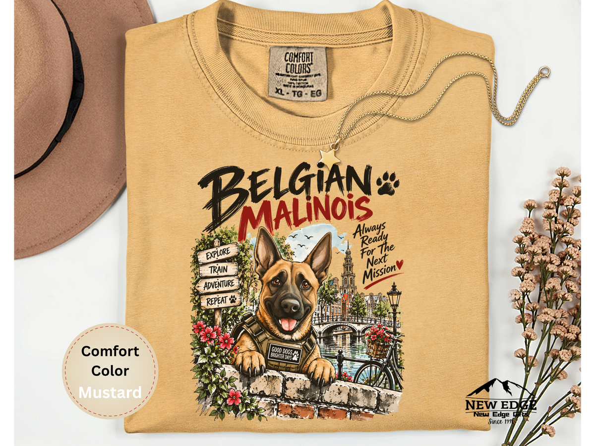 Belgian Malinois Always Ready for Adventure Comfort Colors Dog Lover T-Shirt