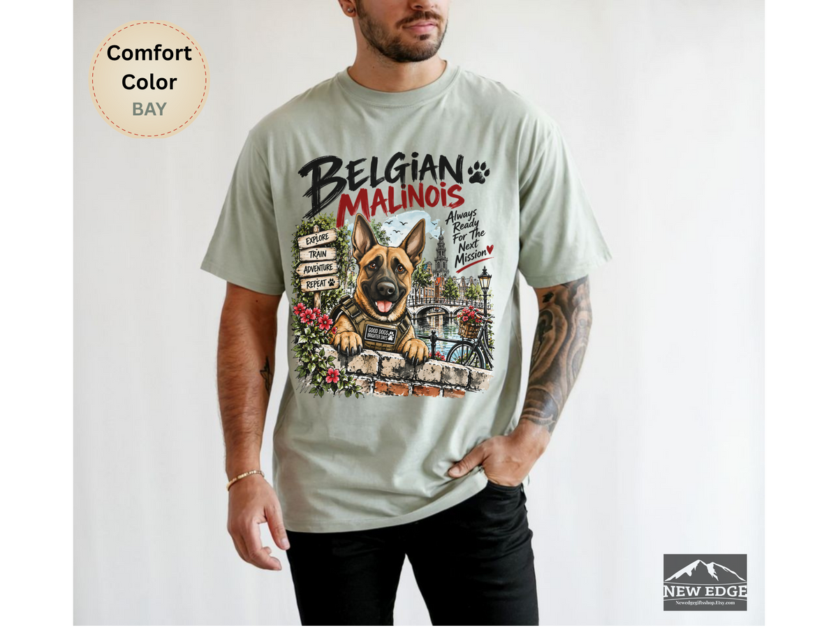 Belgian Malinois Always Ready for Adventure Comfort Colors Dog Lover T-Shirt
