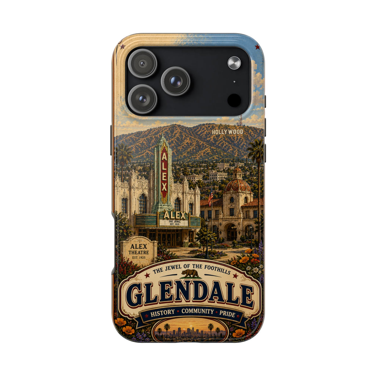 Glendale Vintage Travel Phone Case — 'The Jewel of the Foothills'
