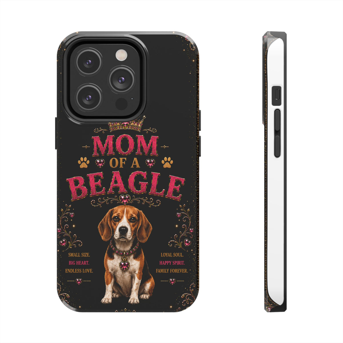 Mom of a Beagle Glitter Phone Case Not Just a Dog A True Best Friend for Life Vintage Dog Lover Gift Cover