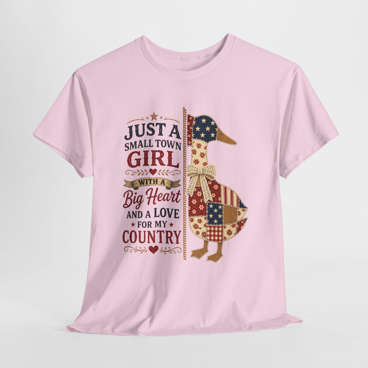 Just a Small Town Girl with a Big Heart Country Duck T-Shirt