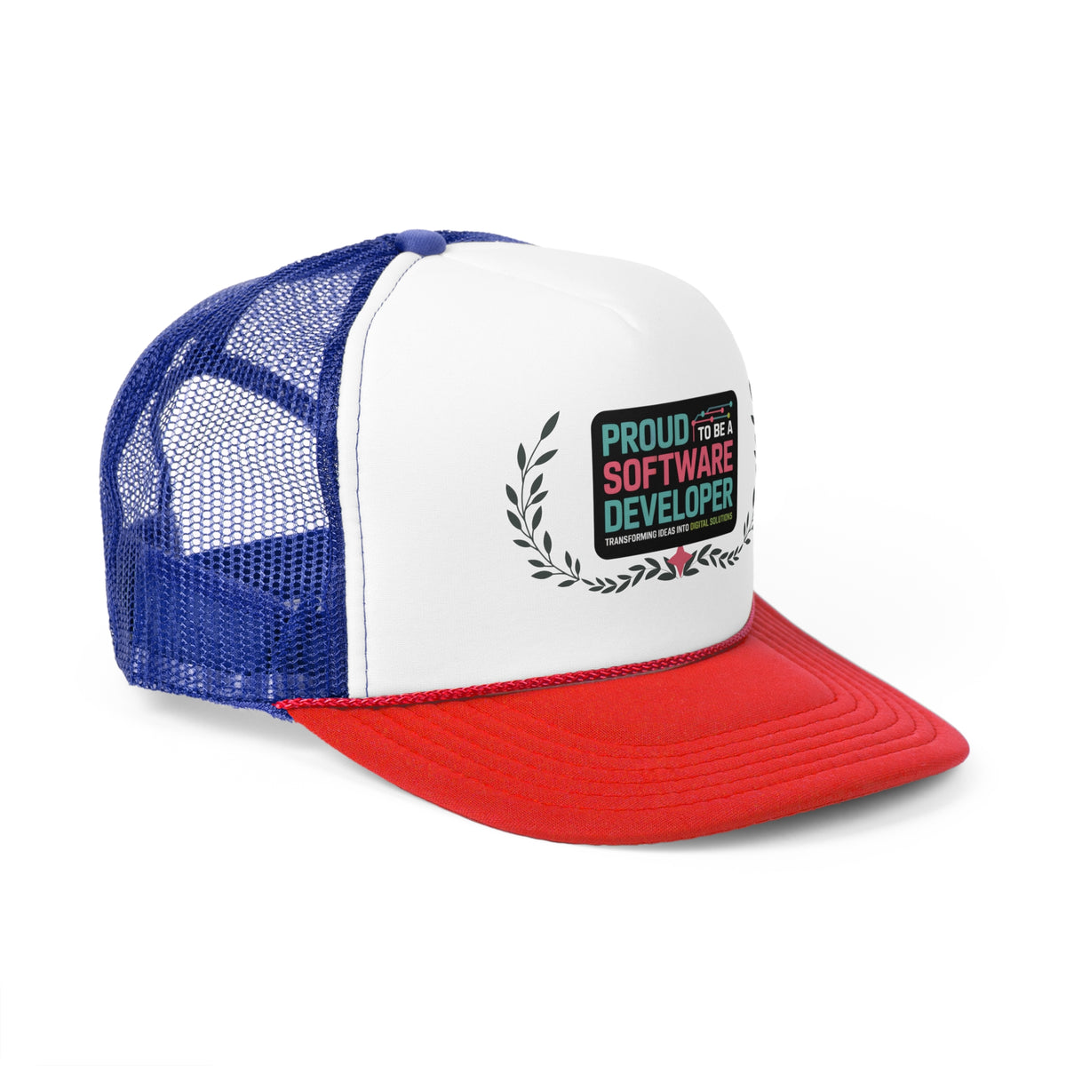 Software Developer Trucker Hat – Proud to Be a Software Developer | Transforming Ideas into Digital Solutions | Programmer Gift Cap