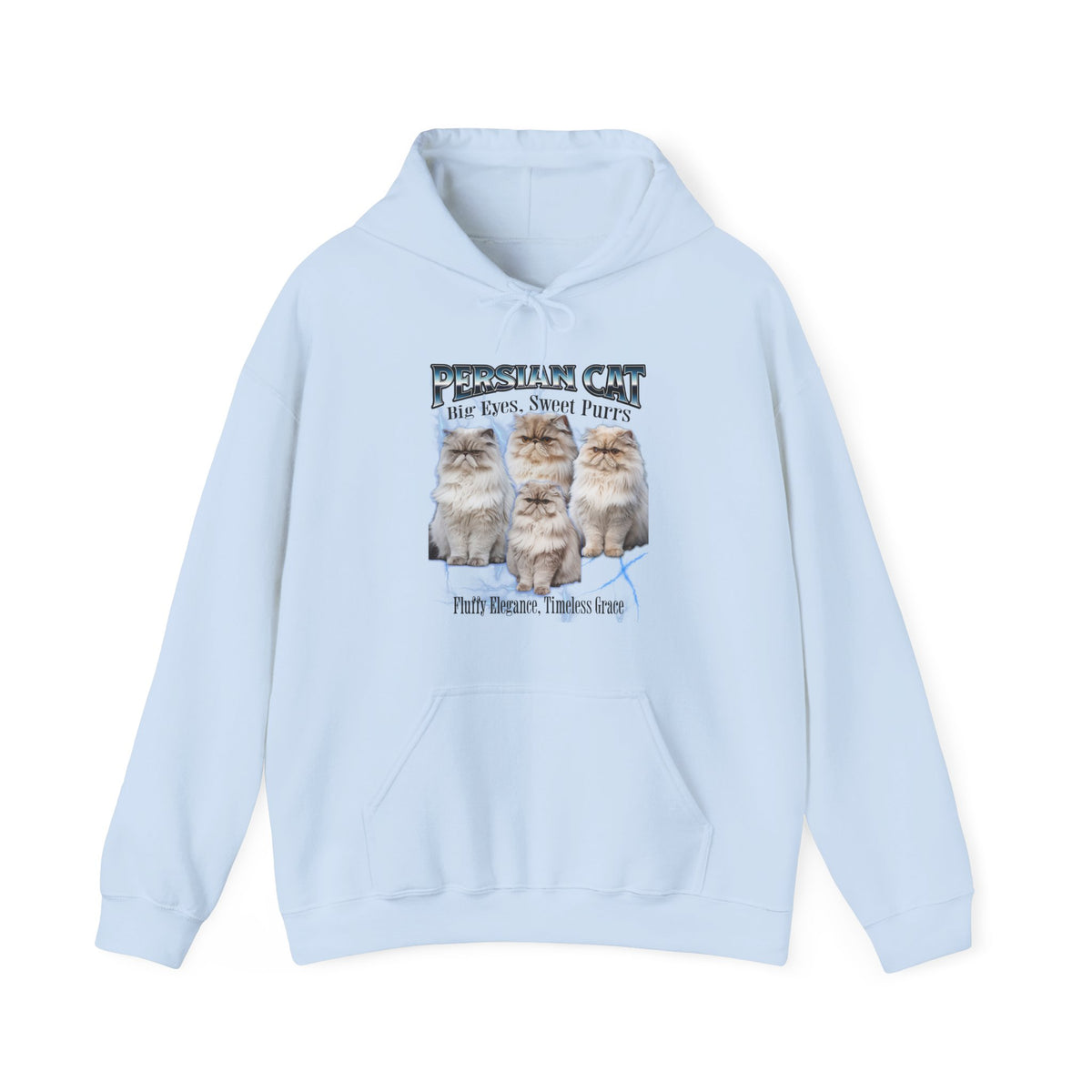 Persian Cat Hoodie – Unisex Bootleg Collage Sweatshirt | Big Eyes, Sweet Purrs