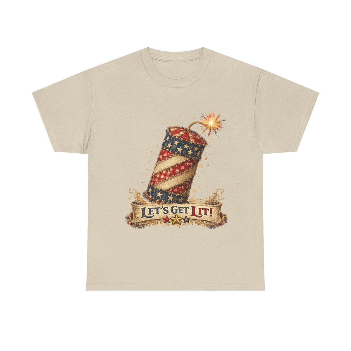 Firecracker Tee - "Let’s Get Lit!" Patriotic 4th of July Shirt