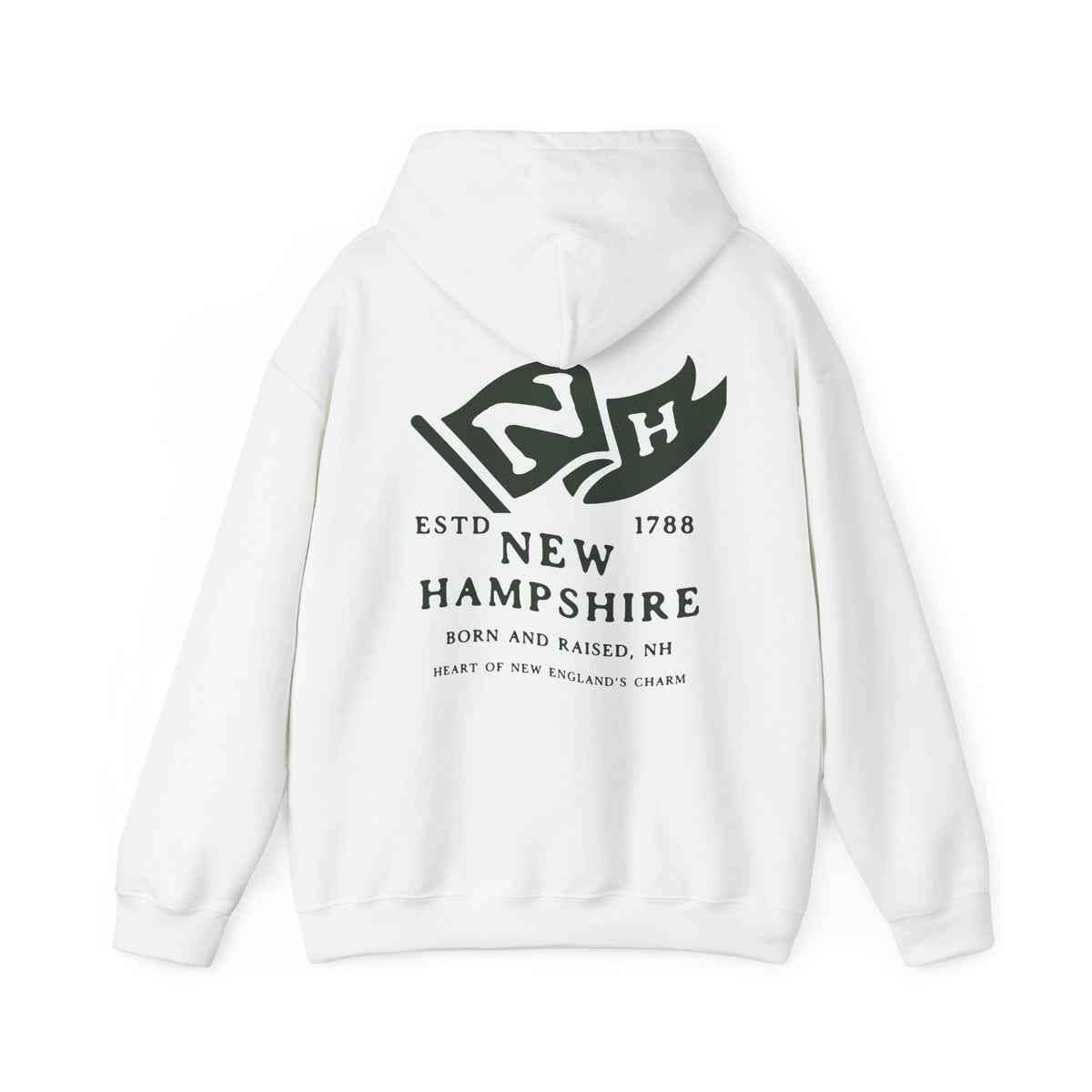 New Hampshire State Born and Raised Unisex Hoodie - Granite State Pride Design