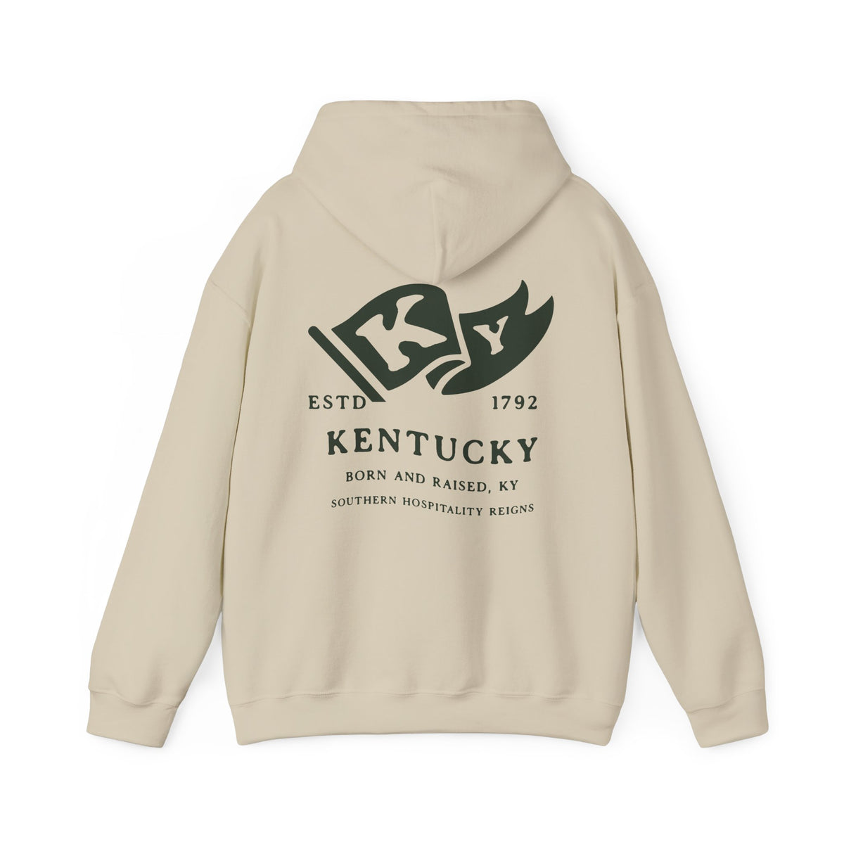 Kentucky State Born and Raised Unisex Hoodie - Bluegrass State Pride Design