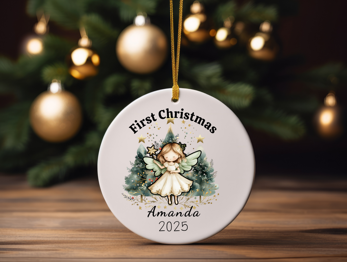 Personalized Name Ornament 2025 | First Christmas Family Keepsake | Custom Holiday Name Decoration | Unique Christmas Gift
