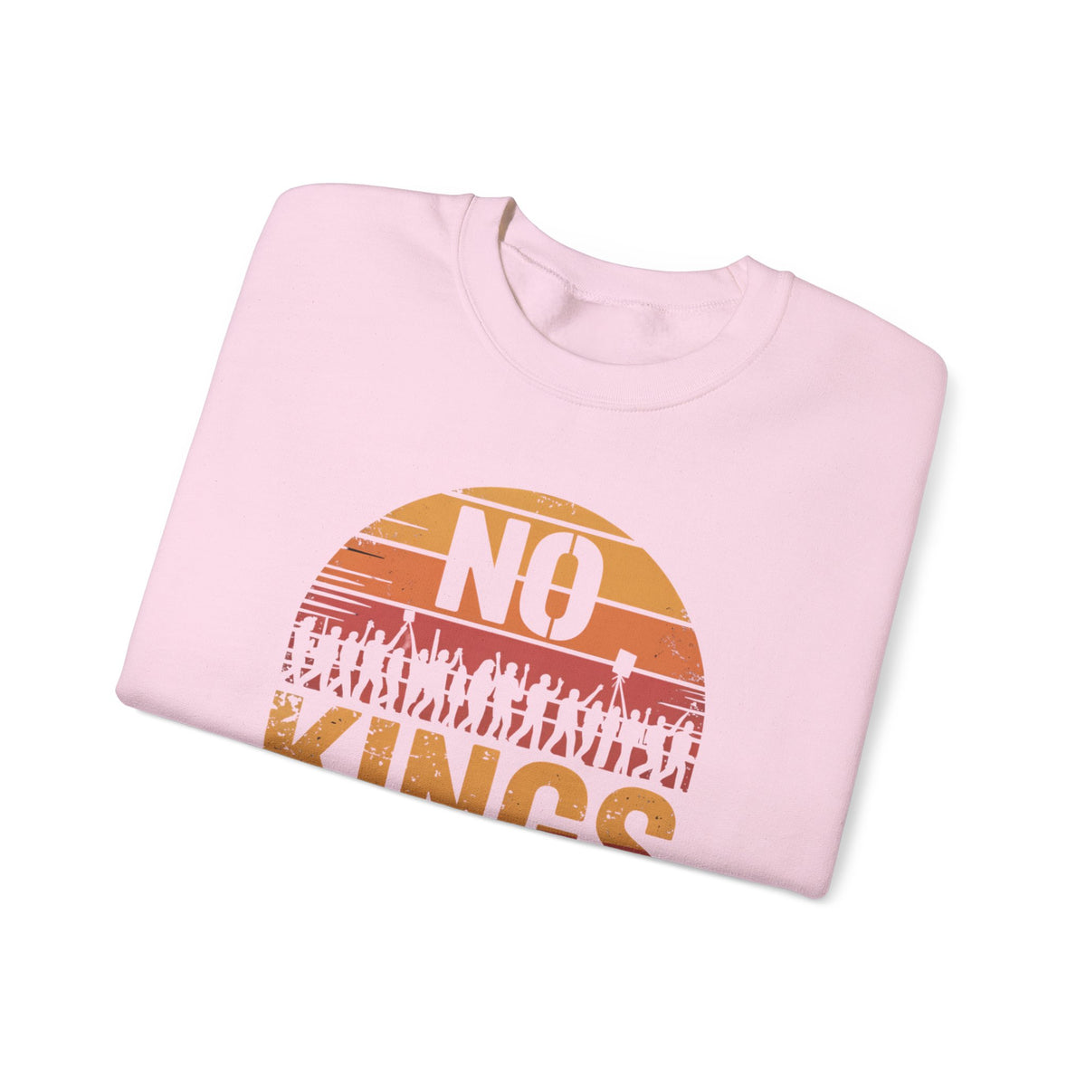 No Kings Parade” Retro Text Sweatshirt – Vintage-Inspired Peaceful Protest Message, Unisex Civil Rights Statement Apparel