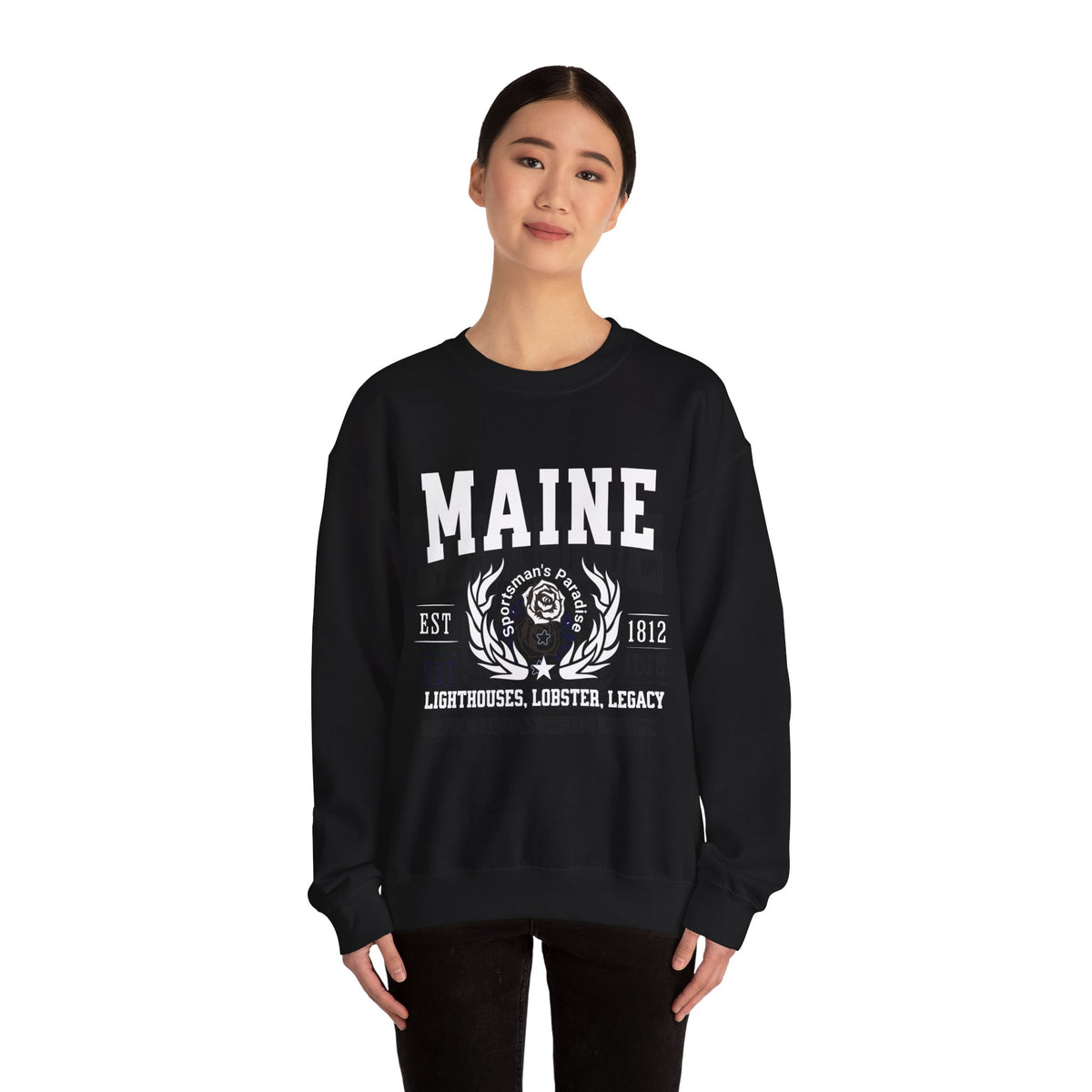 Maine State Legacy Sweatshirt – Lighthouses, Lobster, Legacy | Unisex Coastal New England Crewneck