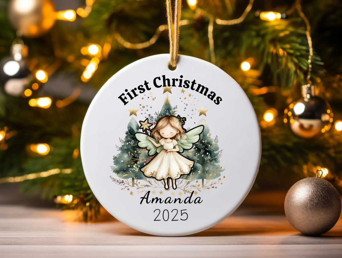 Personalized Name Ornament 2025 | First Christmas Family Keepsake | Custom Holiday Name Decoration | Unique Christmas Gift