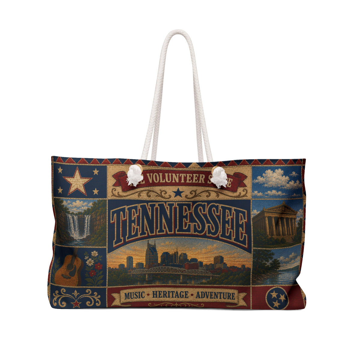 Tennessee Weekender Bag — Vintage Music & Heritage Travel Tote