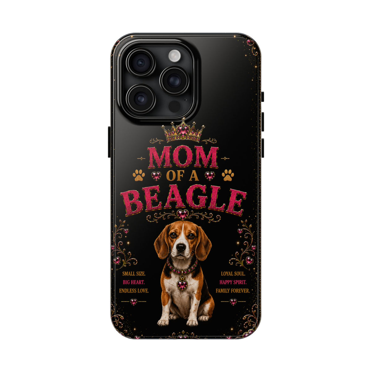 Mom of a Beagle Glitter Phone Case Not Just a Dog A True Best Friend for Life Vintage Dog Lover Gift Cover