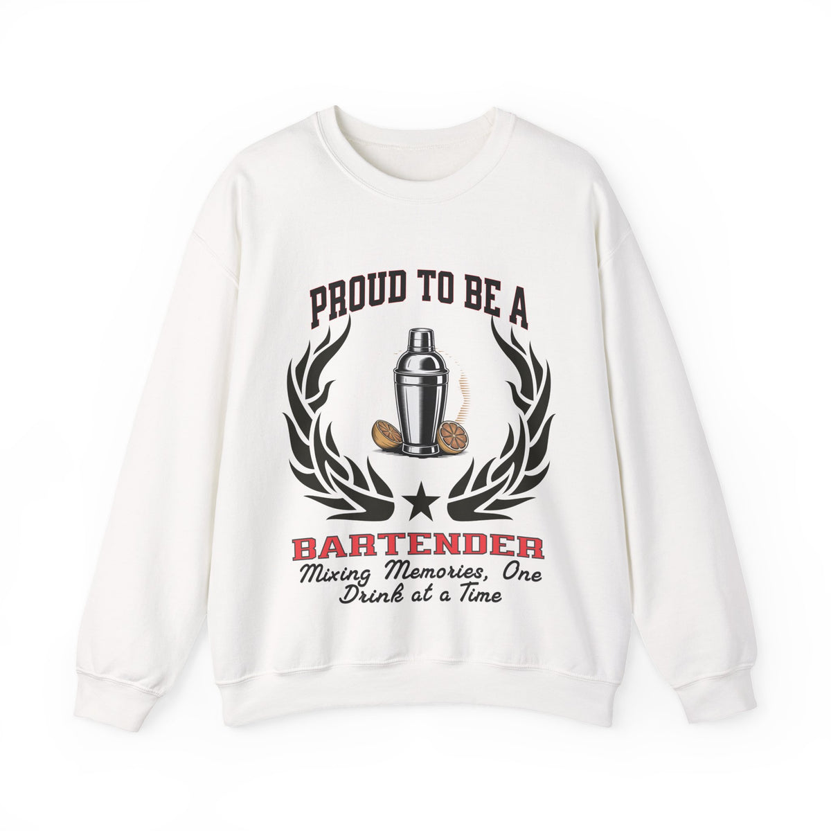 Copy of Unisex Bartender Sweatshirt – “PROUD TO BE A BARTENDER” | Mixing Memories, One Drink at a Time Pullover
