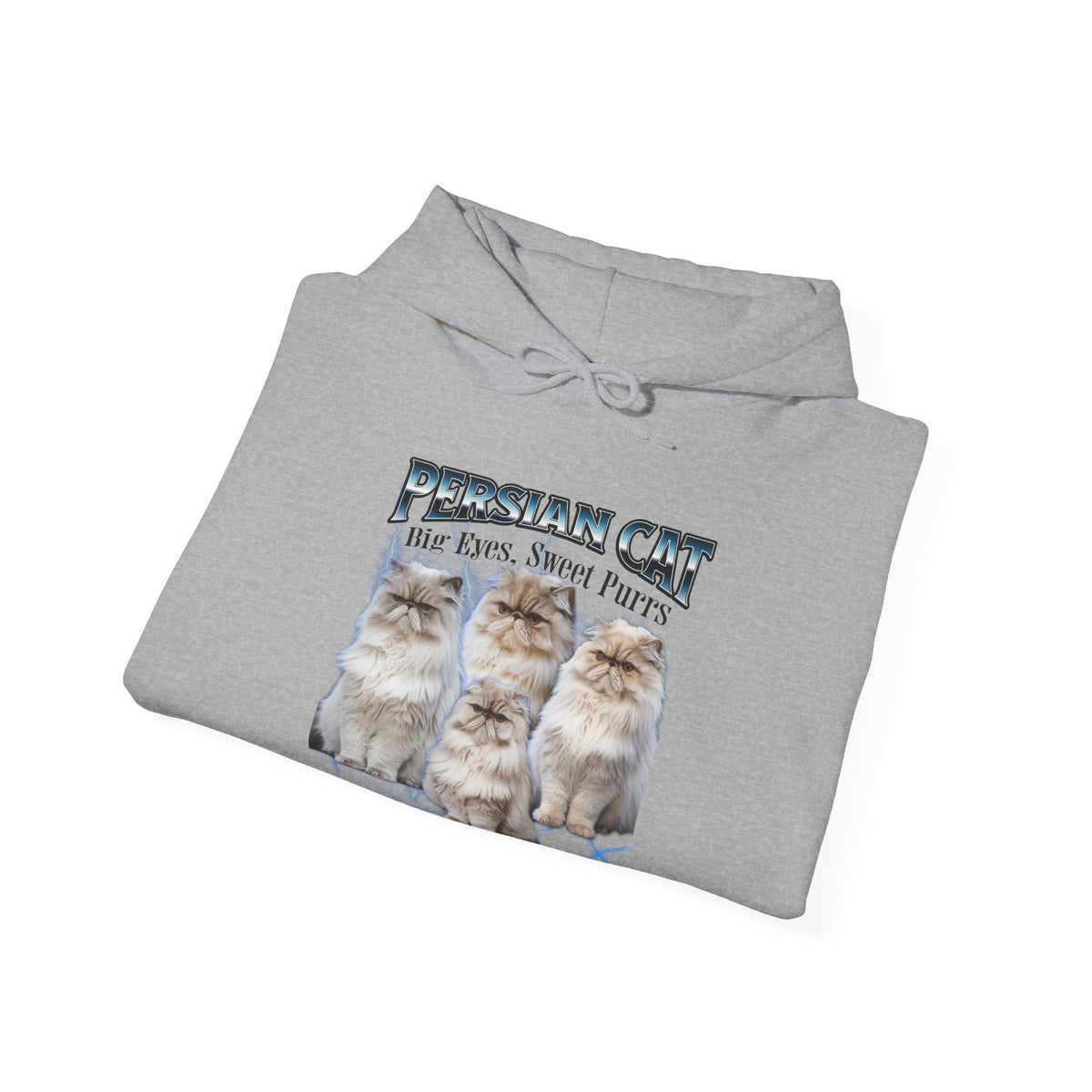Persian Cat Hoodie – Unisex Bootleg Collage Sweatshirt | Big Eyes, Sweet Purrs