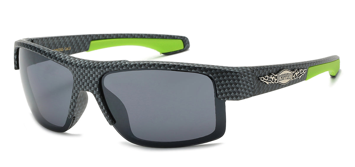 NEW EDGE EYEWEAR EXCLUSIVITY: CHOPPERS 8CP6745 WRAP/SQUARE RIDING SHADES