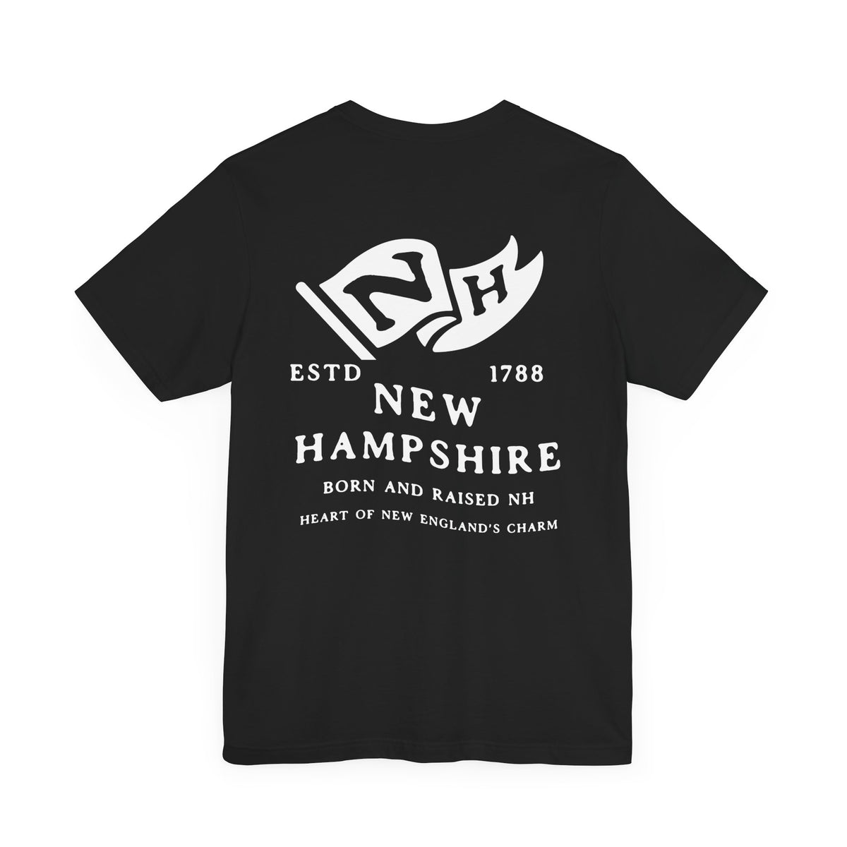New Hampshire Born & Raised T-Shirt – Live Free or Die Pride, Front & Back Design