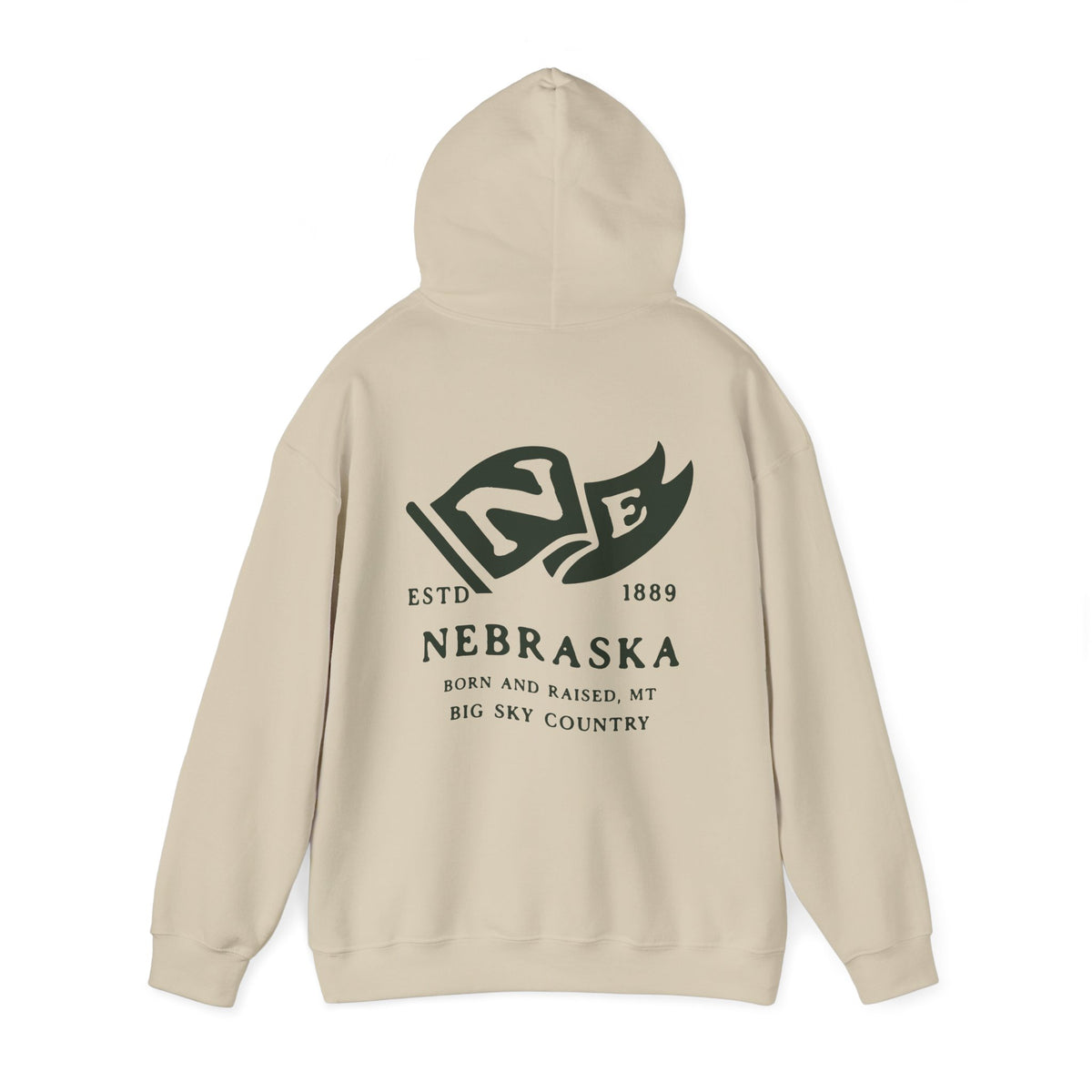 Nebraska State Born and Raised Unisex Hoodie - Cornhusker State Pride Design