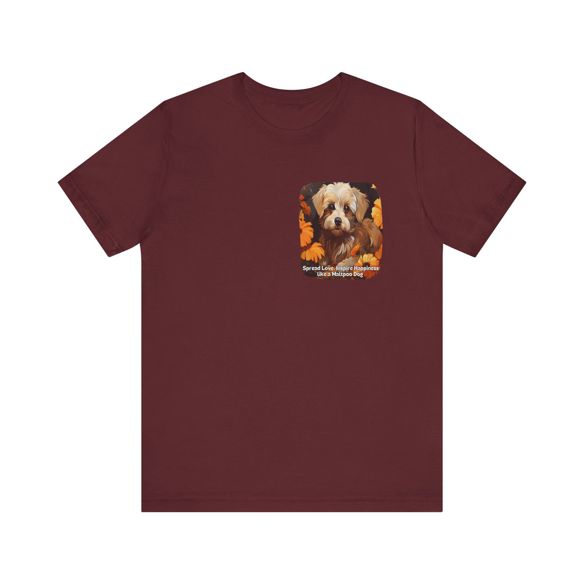Sunflower Maltipoo Dog T-Shirt – Spread Love & Inspire Happiness | Unisex Tee