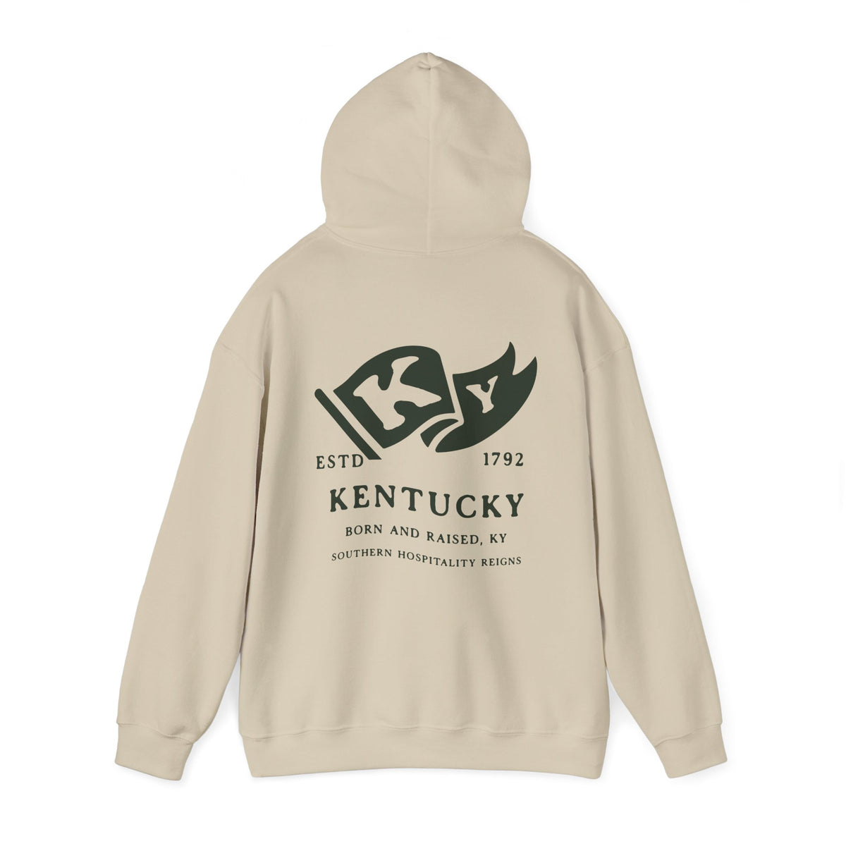 Kentucky State Born and Raised Unisex Hoodie - Bluegrass State Pride Design