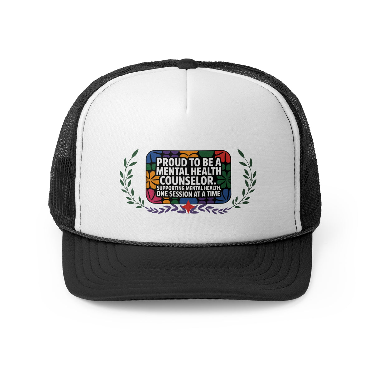 Mental Health Counselor Trucker Hat – Proud to Be a Mental Health Counselor | Supporting Mental Health One Session at a Time | Therapist Gift Cap