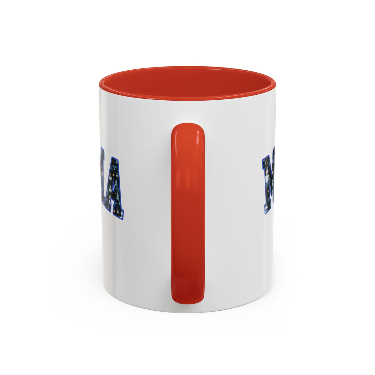 Christmas Snowman MAMA Letters Coffee Mug – 11oz & 15oz Accent Mug – Cute Holiday Gift for Moms