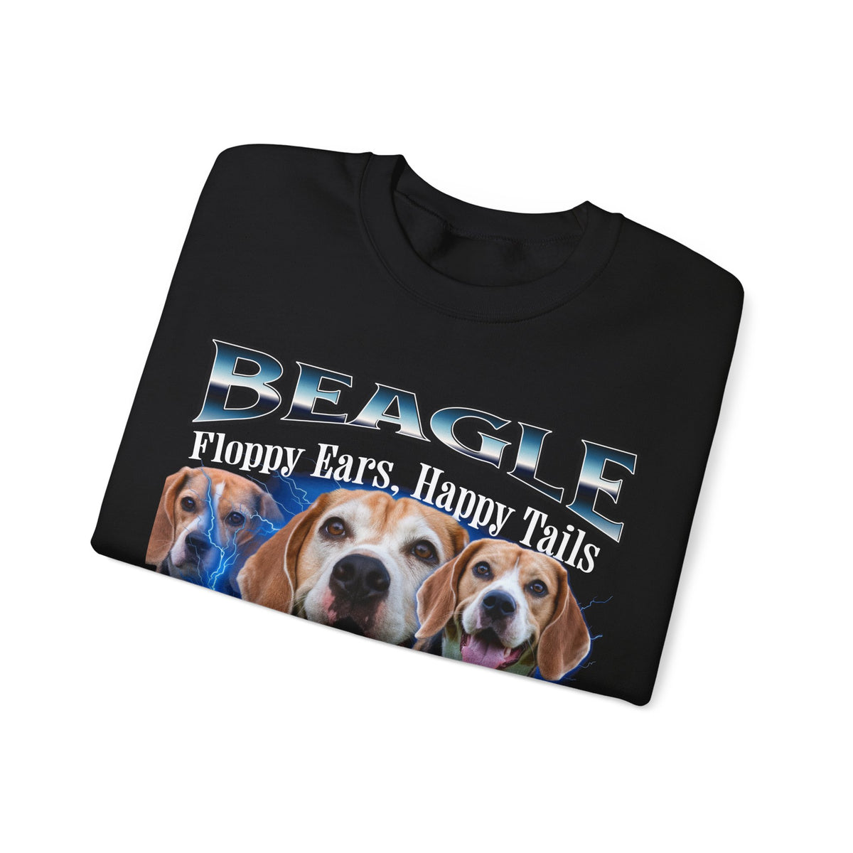 Beagle Bootleg Collage Sweatshirt – Floppy Ears, Happy Tails | Unisex Dog Lover Pullover