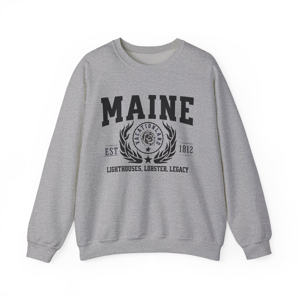 Maine State Legacy Sweatshirt – Lighthouses, Lobster, Legacy | Unisex Coastal New England Crewneck